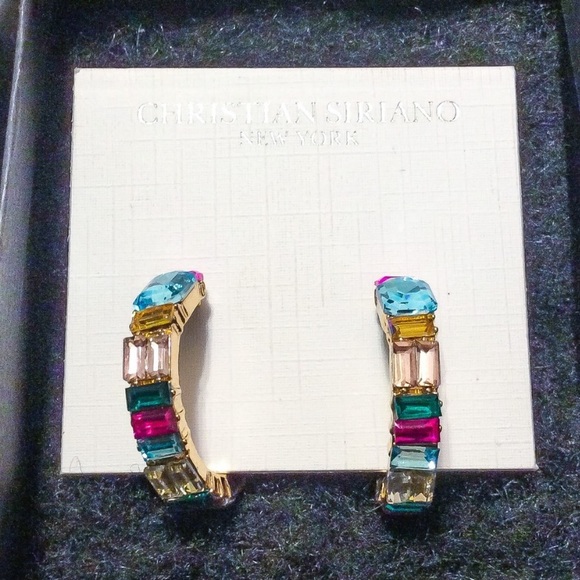 Christian Siriano Jewelry Christian Siriano Crystal Hoop Earrings